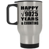 Happy 95th Anniversary Square Root of 9025 Years & Counting - Silver Travel Mug