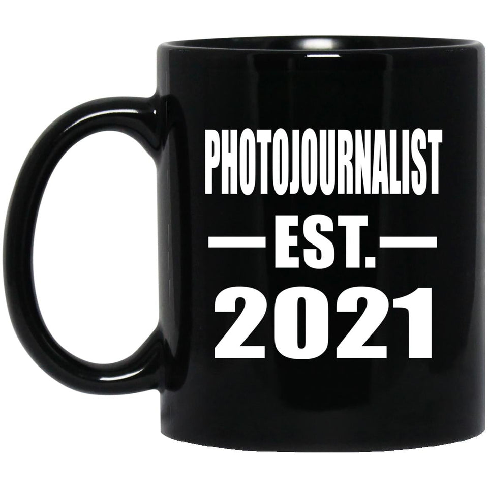 Photojournalist Established EST. 2021 - 11oz Coffee Mug Black