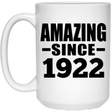 102nd Birthday Amazing Since 1922 - 15 Oz Coffee Mug