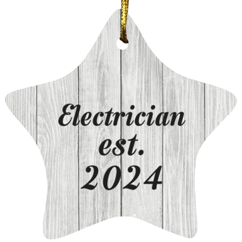 Electrician Established Est. 2024 - Star Ornament F
