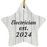 Electrician Established Est. 2024 - Star Ornament F