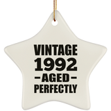 32nd Birthday Vintage 1992 Aged Perfectly - Star Ornament