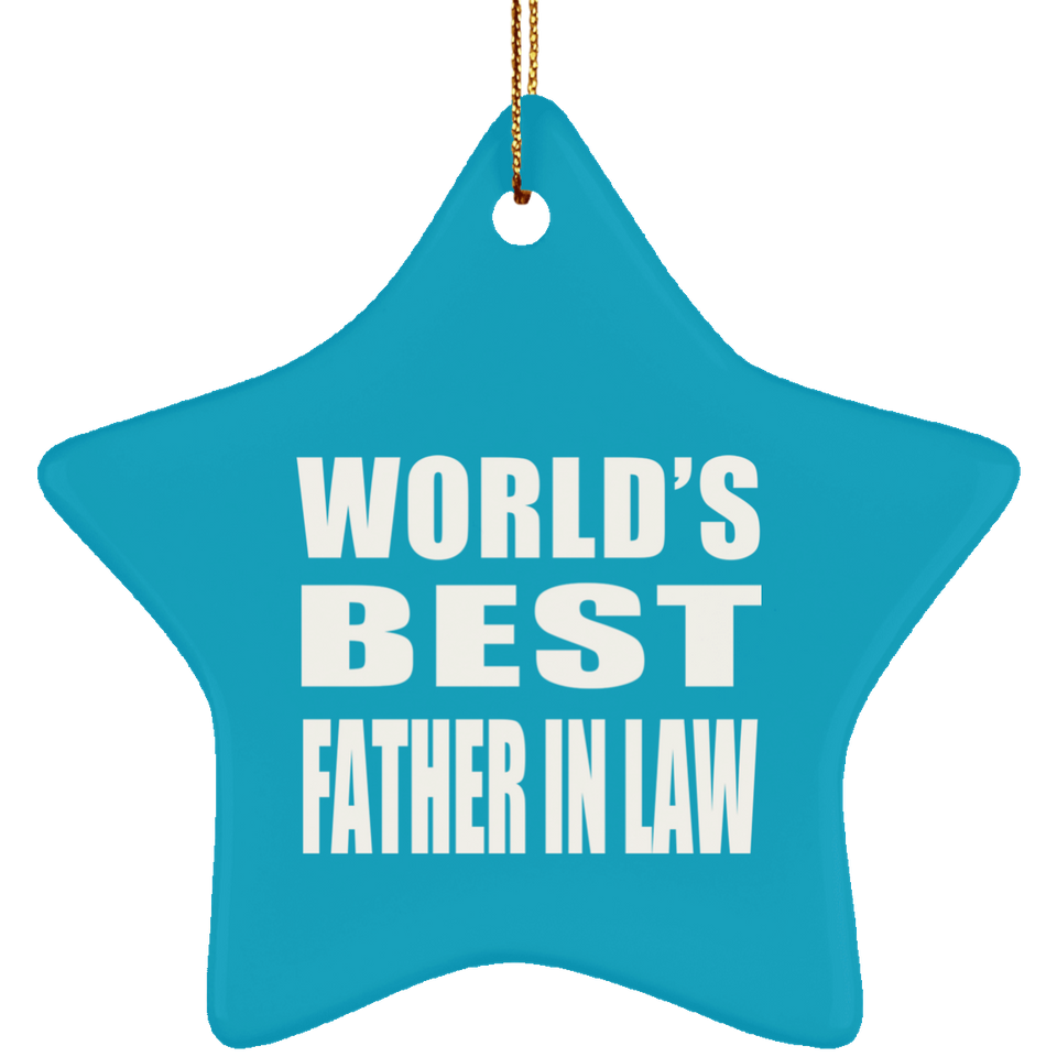 World's Best Father In Law - Star Ornament