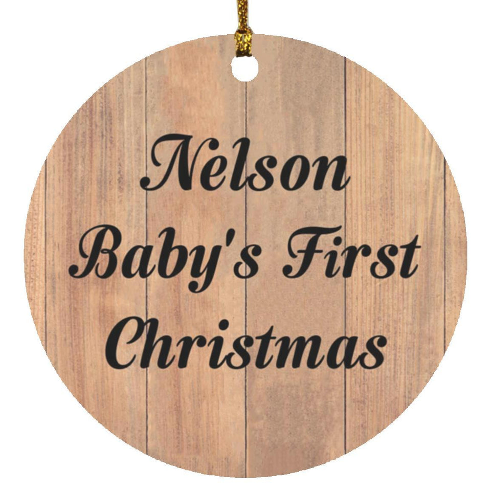 Nelson Baby's First Christmas - Circle Ornament C