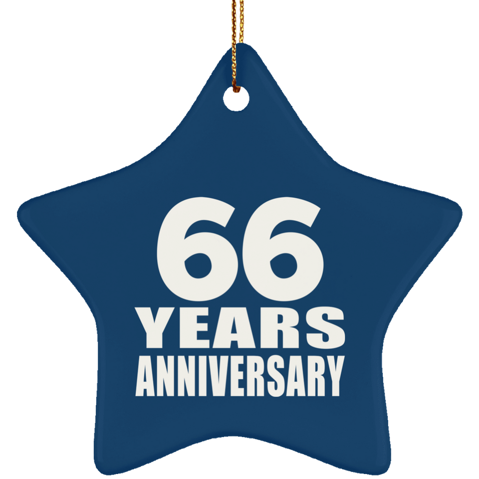 66th Anniversary 66 Years - Star Ornament