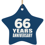 66th Anniversary 66 Years - Star Ornament