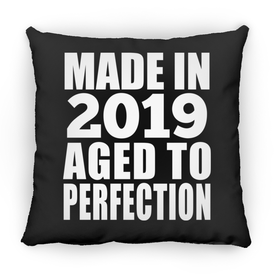 5th Birthday Made In 2019 Aged to Perfection - Throw Pillow Black