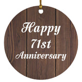 Happy 71st Anniversary - Circle Ornament D