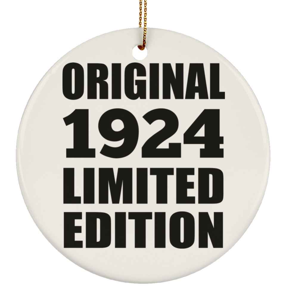 100th Birthday Original 1924 Limited Edition - Circle Ornament