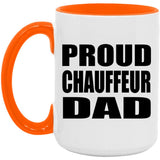 Proud Chauffeur Dad - 15oz Accent Mug Orange