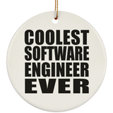 Coolest Software Engineer Ever - Circle Ornament