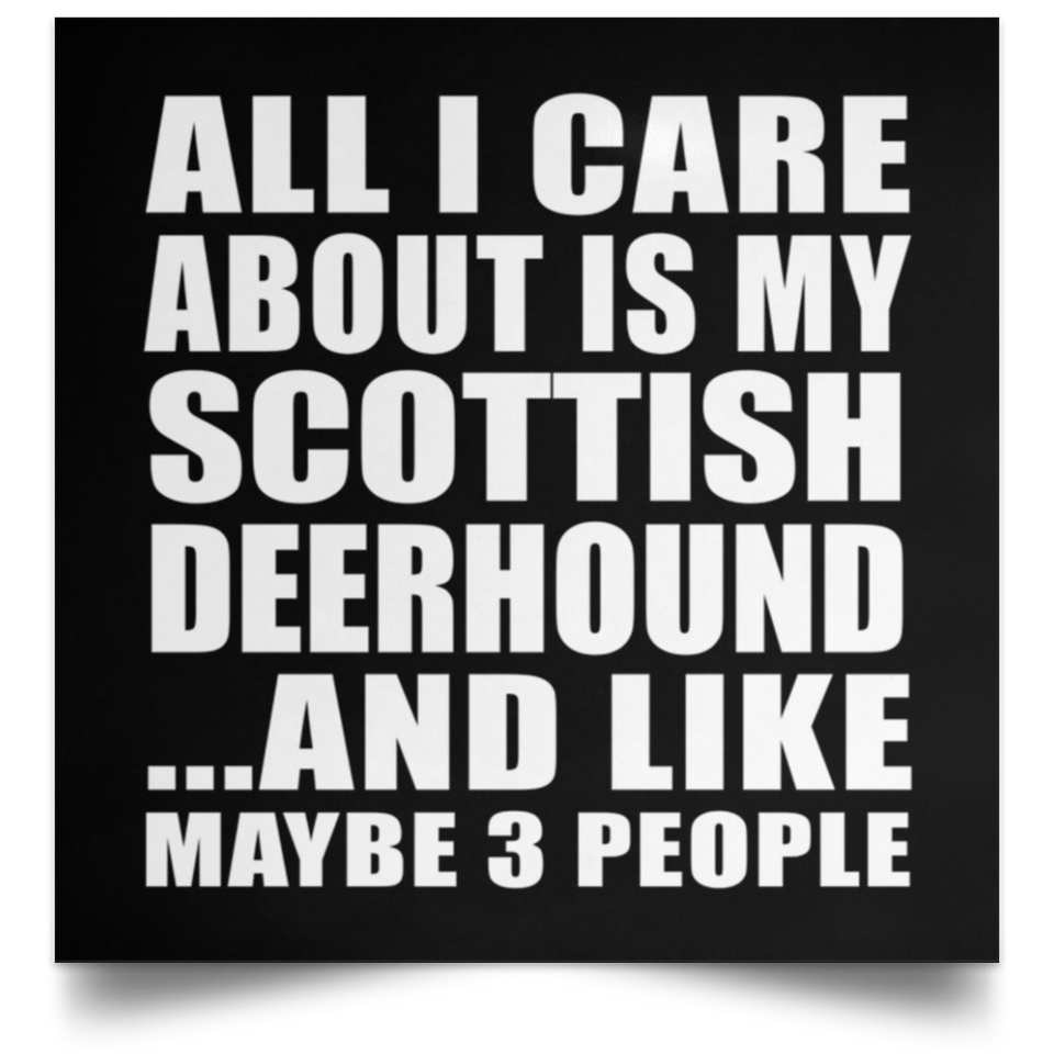 All I Care About Is My Scottish Deerhound - Poster Square