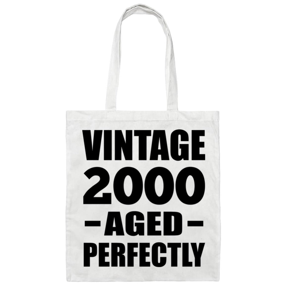 24th Birthday Vintage 2000 Aged Perfectly - Tote Bag White
