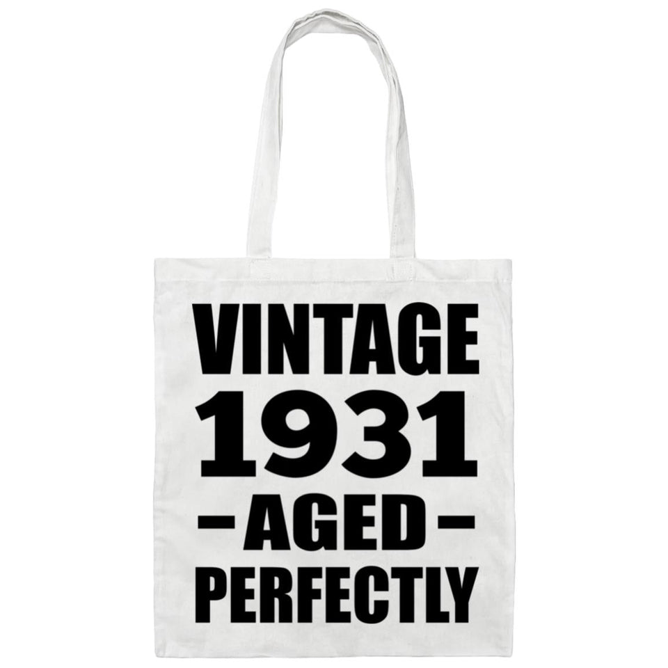 93rd Birthday Vintage 1931 Aged Perfectly - Tote Bag White