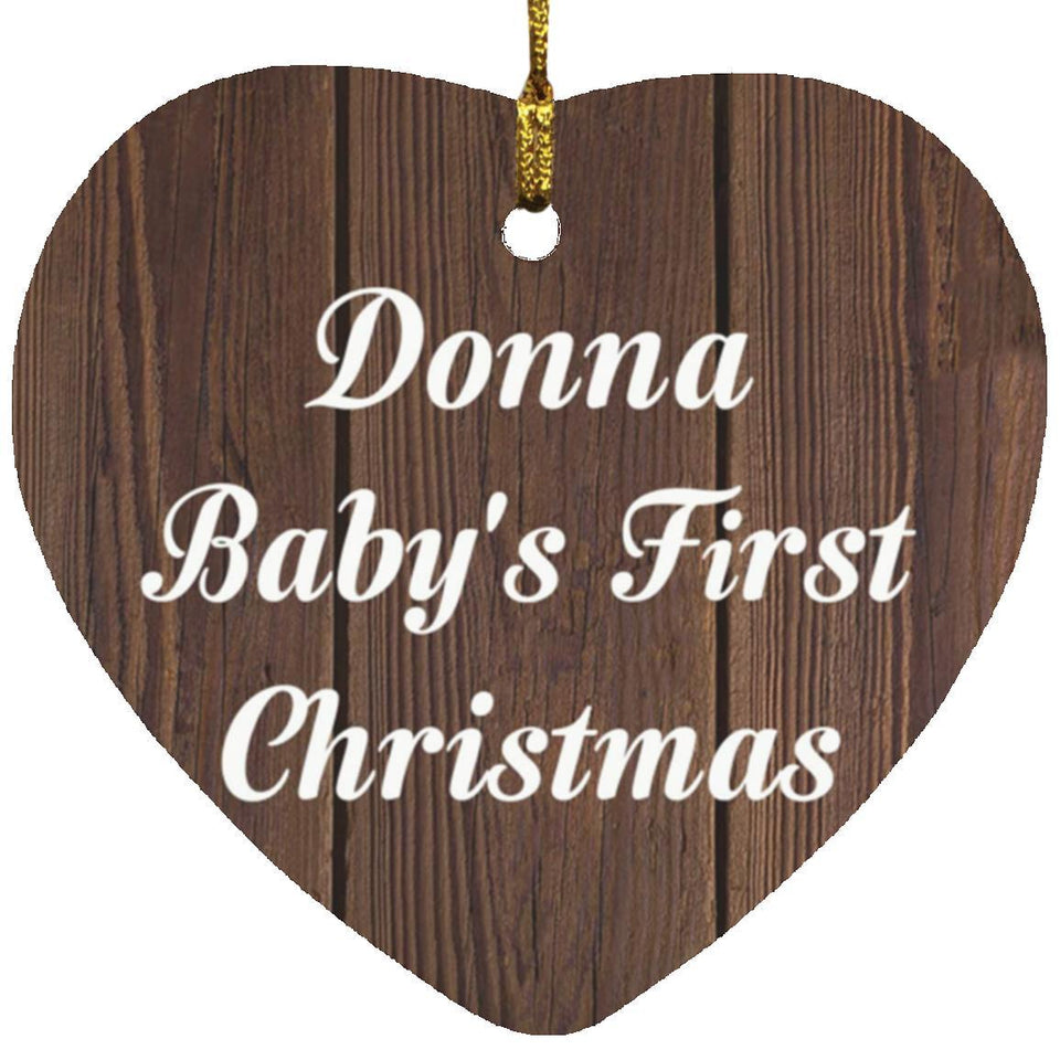 Donna Baby's First Christmas - Heart Ornament D