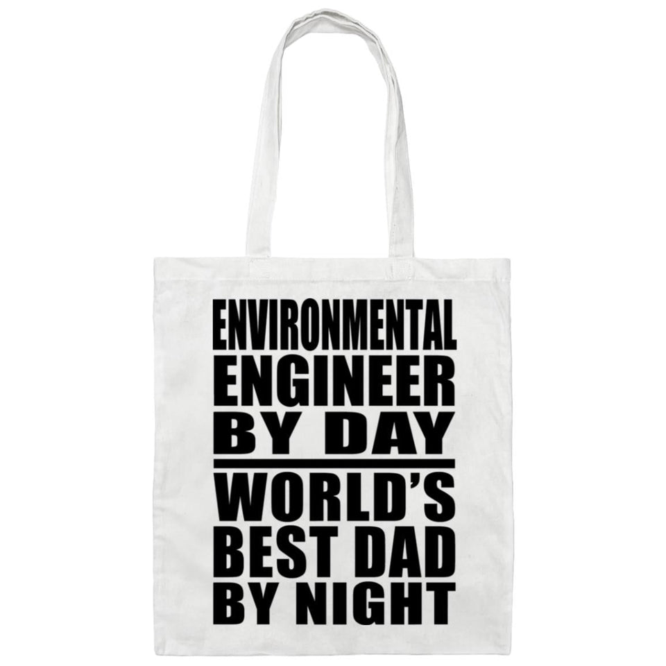 Environmental Engineer By Day World's Best Dad By Night - Tote Bag White
