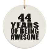 44th Birthday 44 Years Of Being Awesome - Circle Ornament