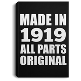 105th Birthday Made in 1919 All Parts Original - Canvas Portrait