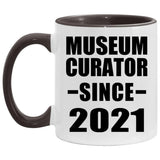 Museum Curator Since 2021 - 11oz Accent Mug Black