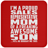 Proud Sales Representative Mom Of Awesome Son - Drink Coaster