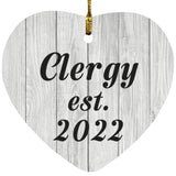 Clergy Established Est. 2022 - Heart Ornament F