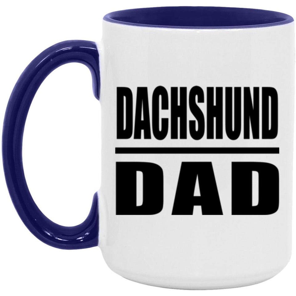 Dachshund Dad - 15oz Accent Mug Purple