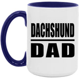 Dachshund Dad - 15oz Accent Mug Purple