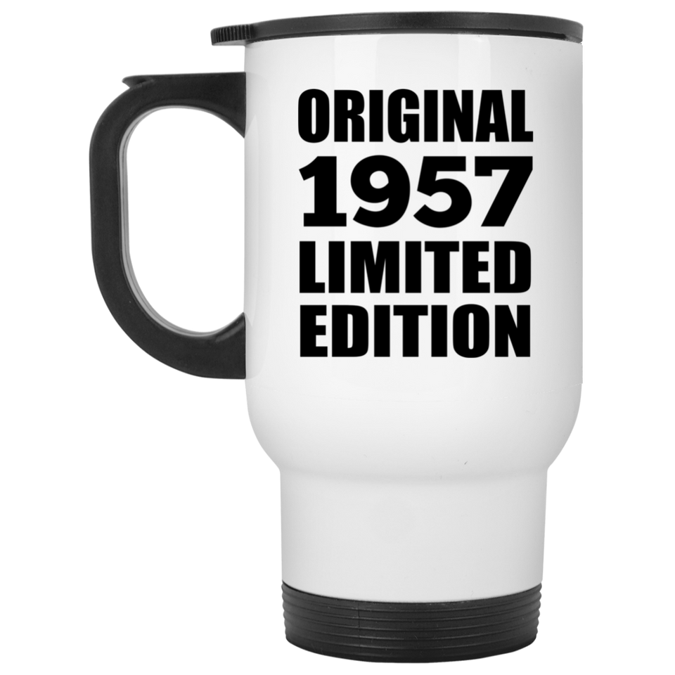 67th Birthday Original 1957 Limited Edition - White Travel Mug