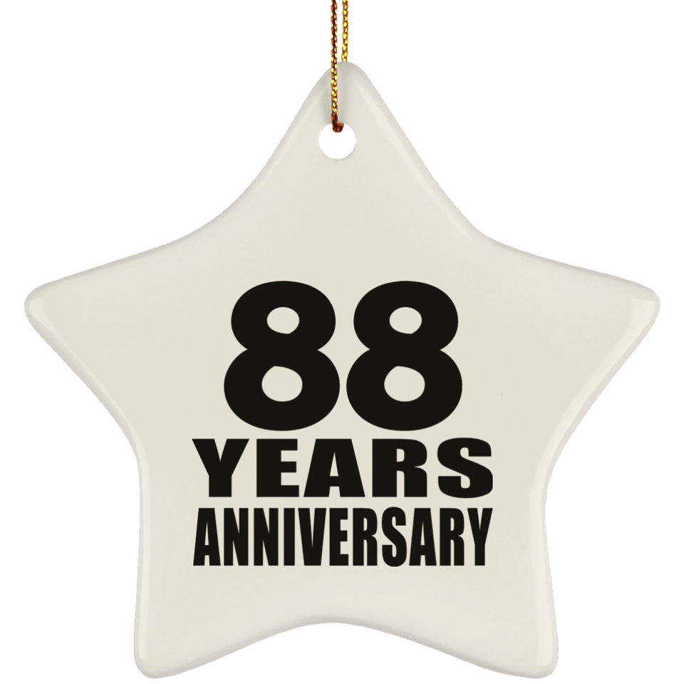 88th Anniversary 88 Years - Star Ornament