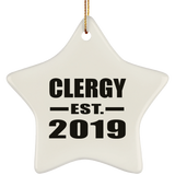 Clergy Established EST. 2019 - Star Ornament