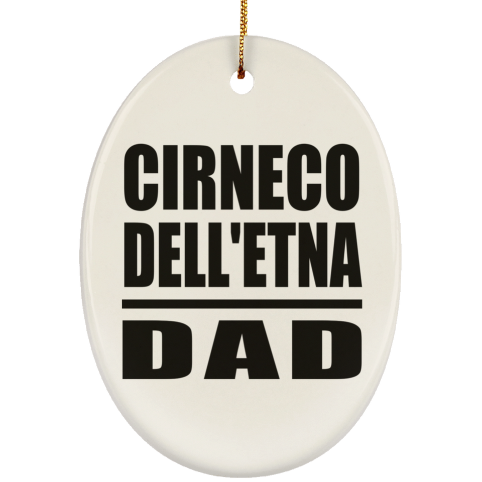 Cirneco Dell'etna Dad - Oval Ornament
