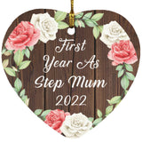 First Year As Step Mum 2022 - Heart Ornament A