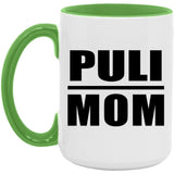 Puli Mom - 15oz Accent Mug Green