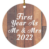 First Year As Mr & Mrs 2022 - Circle Ornament E