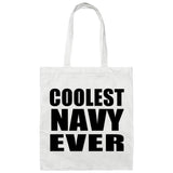 Coolest Navy Ever - Tote Bag White