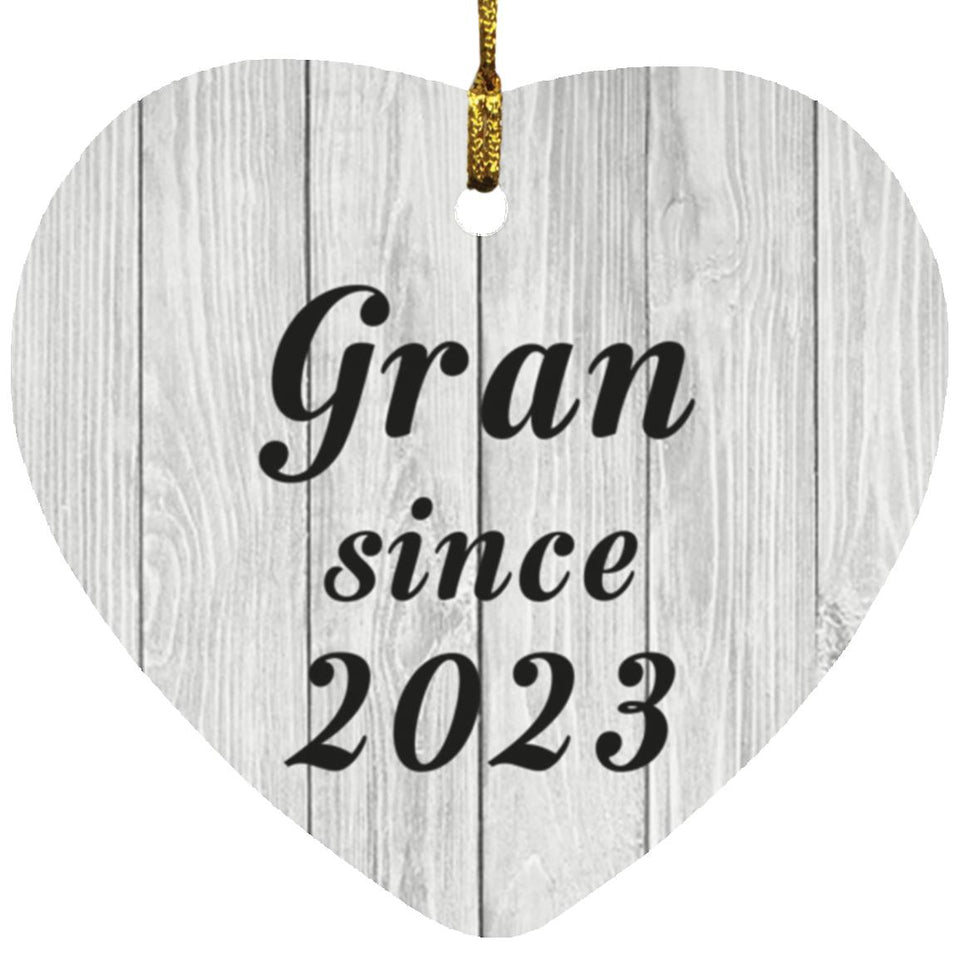 Gran Since 2023 - Heart Ornament F