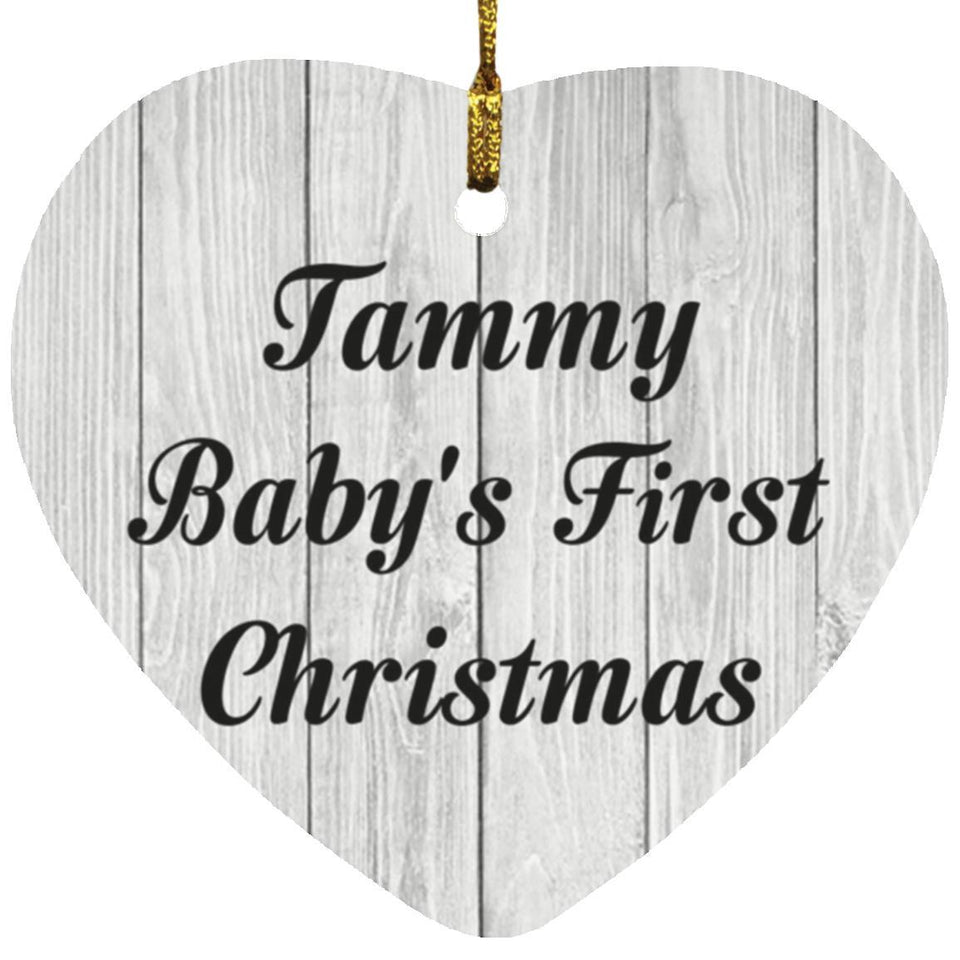 Tammy Baby's First Christmas - Heart Ornament F