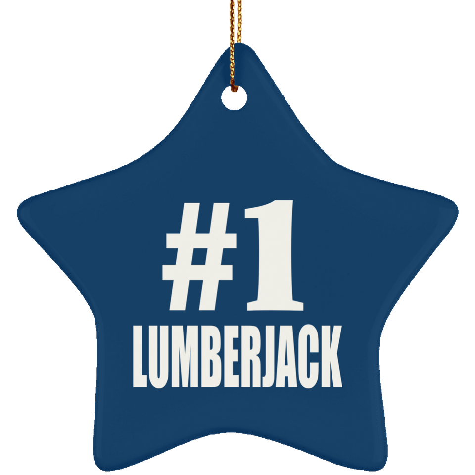Number One #1 Lumberjack - Star Ornament
