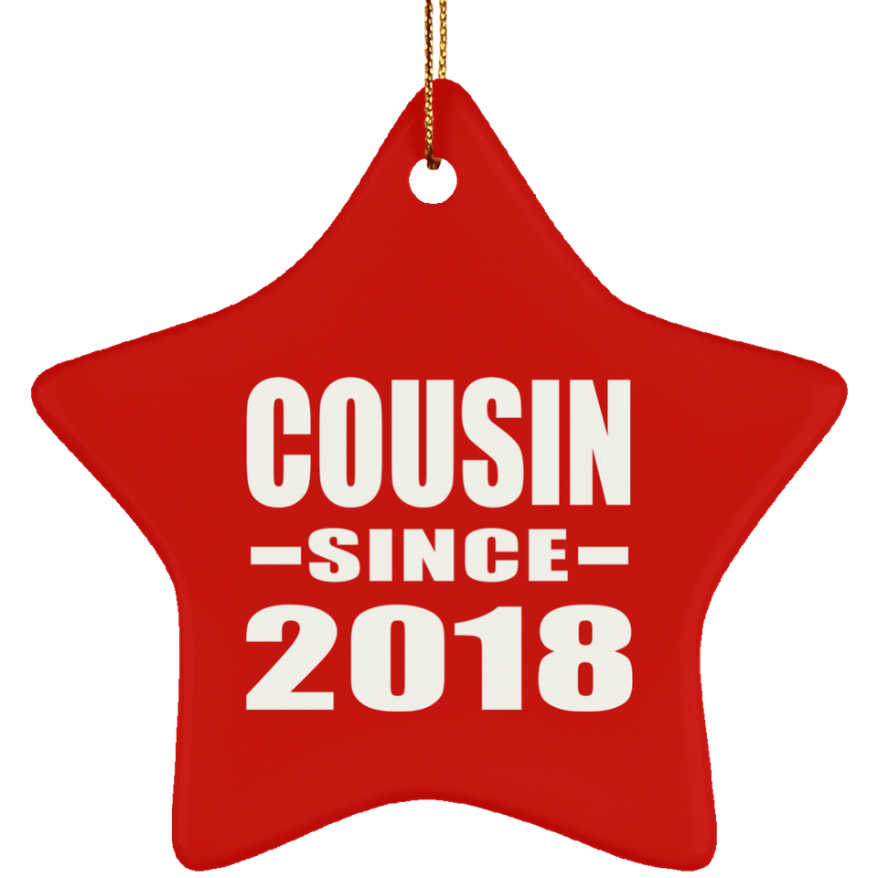 Cousin Since 2018 - Star Ornament