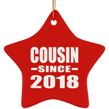 Cousin Since 2018 - Star Ornament