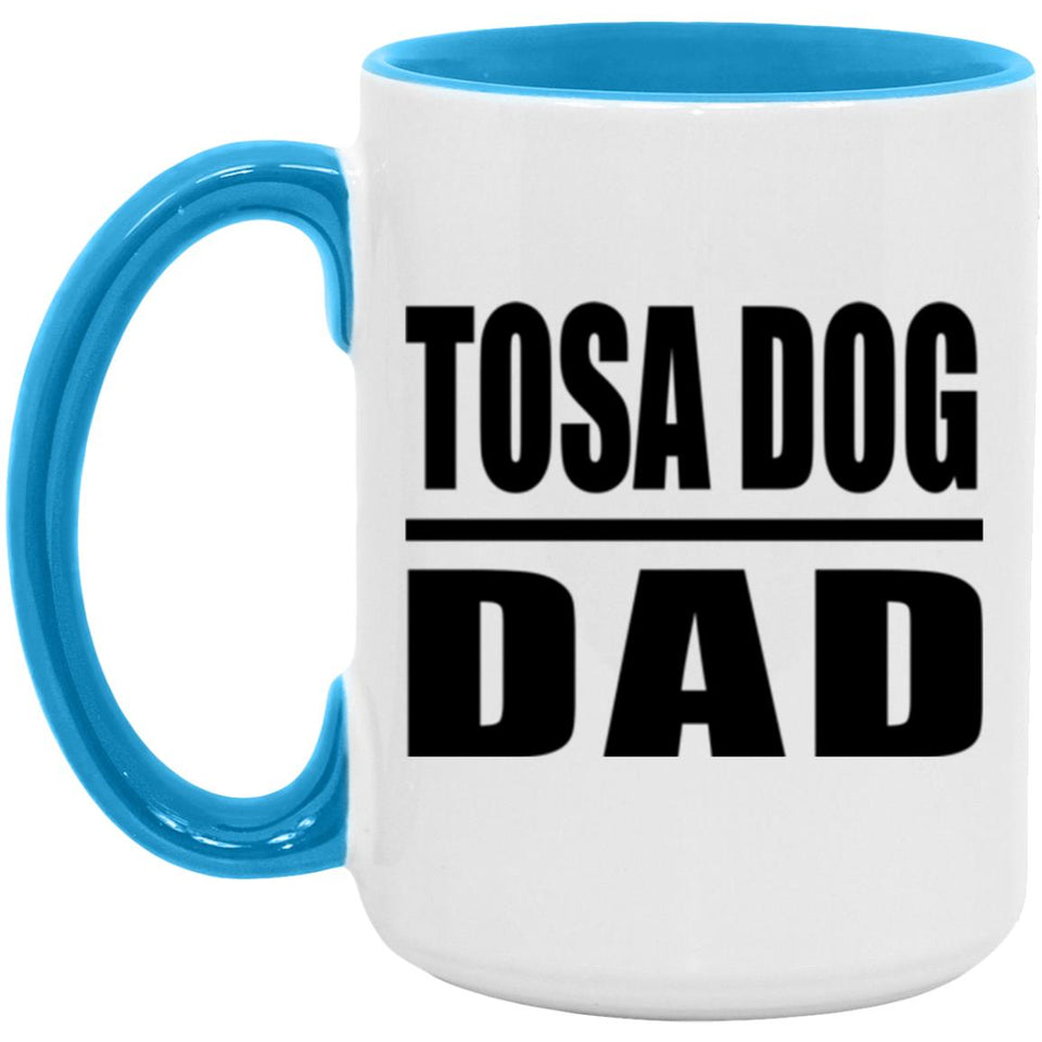 Tosa Dog Dad - 15oz Accent Mug Blue