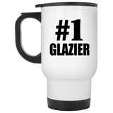 Number One #1 Glazier - White Travel Mug