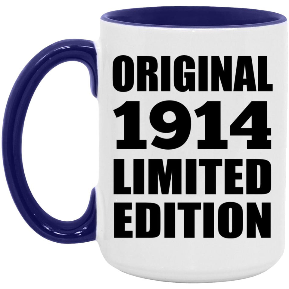 110th Birthday Original 1914 Limited Edition - 15oz Accent Mug Purple