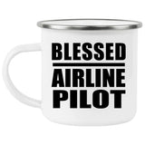 Blessed Airline Pilot - 12oz Camping Mug