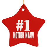Number One #1 Mother In Law - Star Ornament