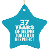 37th Anniversary 37 Years Of Being Mrs Perfect - Star Ornament