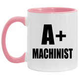 A+ Machinist - 11oz Accent Mug Pink