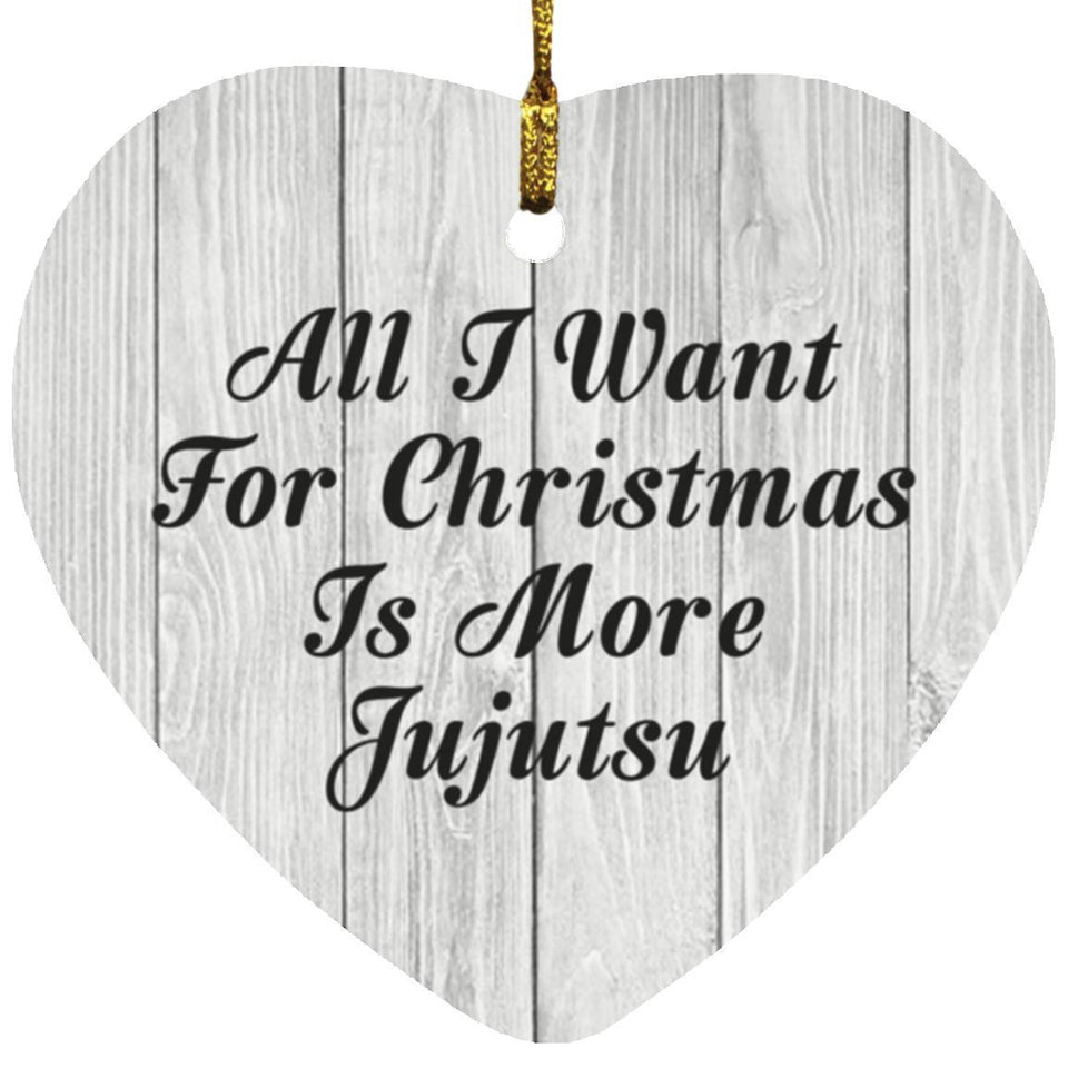 All I Want For Christmas Is More Jujutsu - Heart Ornament F