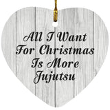 All I Want For Christmas Is More Jujutsu - Heart Ornament F