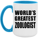 World's Greatest Zoologist - 15oz Accent Mug Blue
